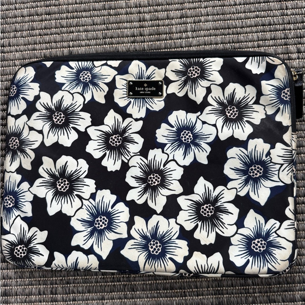 kate spade Navy and White Floral Laptop Sleeve